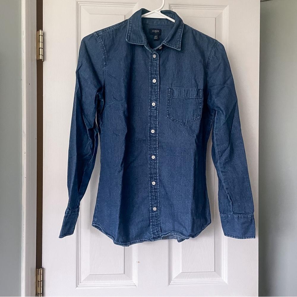 J. Crew dark chambray shirt